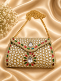 Champagne Crystal Clutch Indian Evening Bag