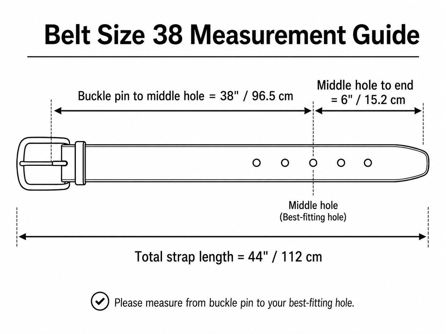 Brown Full-Grain Leather Belt — Classic Buckle