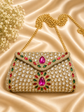 Pink Crystal Clutch Indian Evening Bag