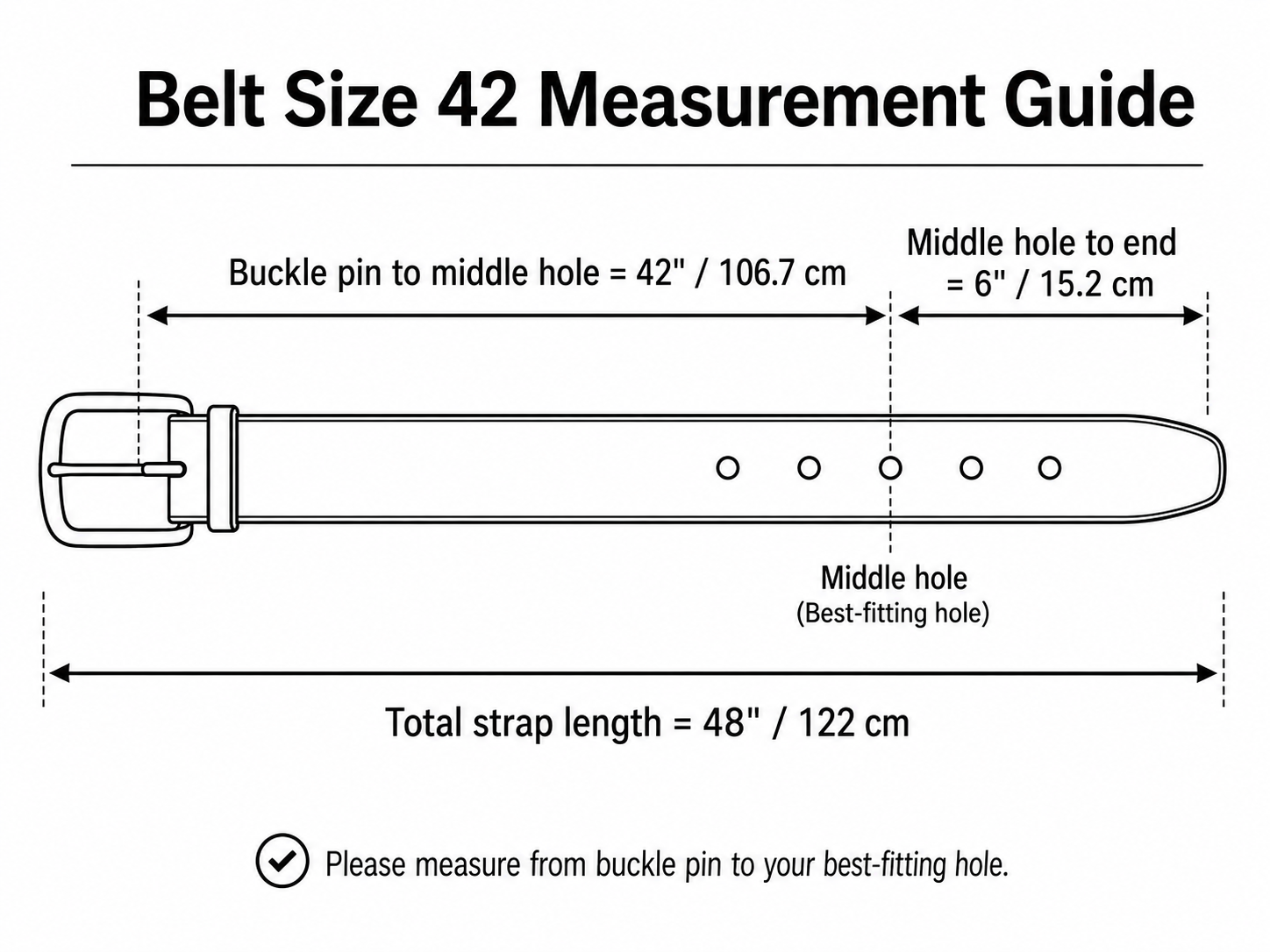 Brown Full-Grain Leather Belt — Classic Buckle