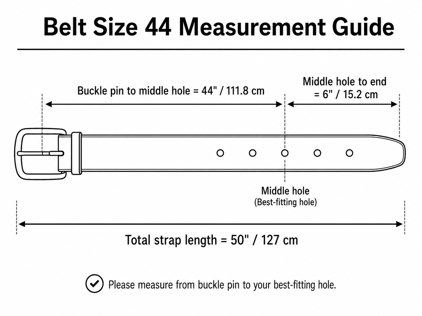 Brown Full-Grain Leather Belt — Classic Buckle