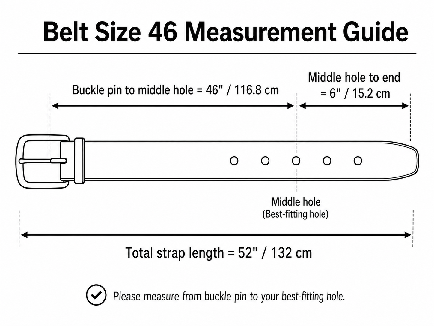 Brown Full-Grain Leather Belt — Classic Buckle