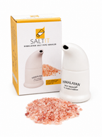 Himalayan Salt Pipe Inhaler - Refillable Ceramic Inhaler with 120g Pink Himalayan Salt
