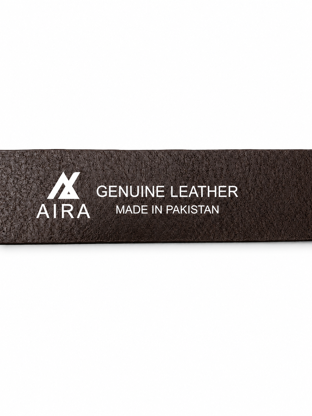 Brown Full-Grain Leather Belt — Classic Buckle