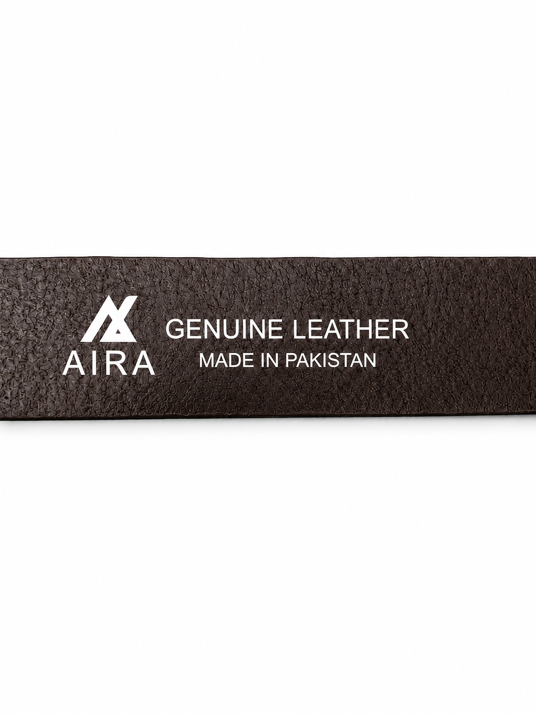 Brown Full-Grain Leather Belt — Classic Buckle