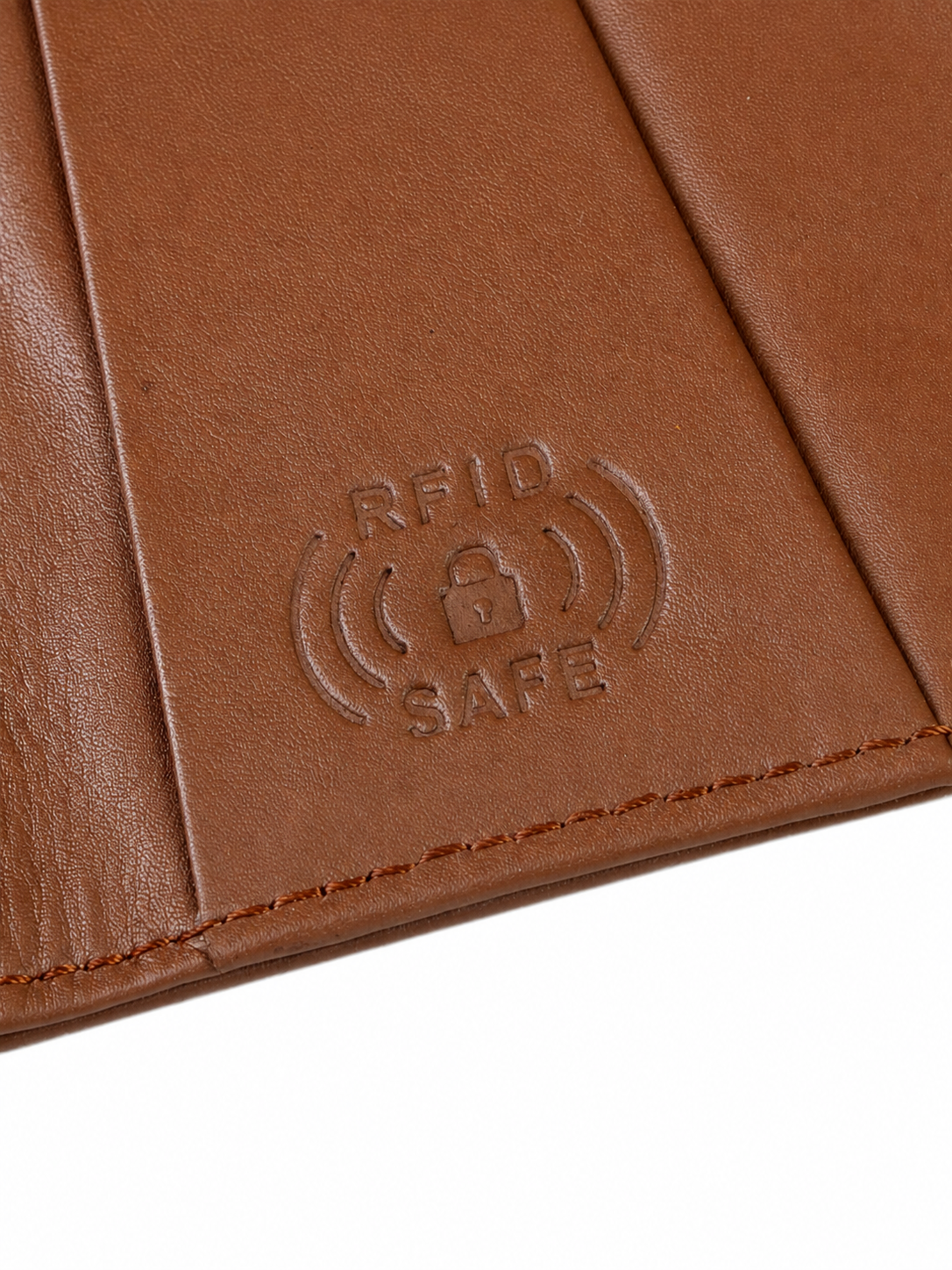 Slim Leather Card Wallet (RFID Protected) - Brown