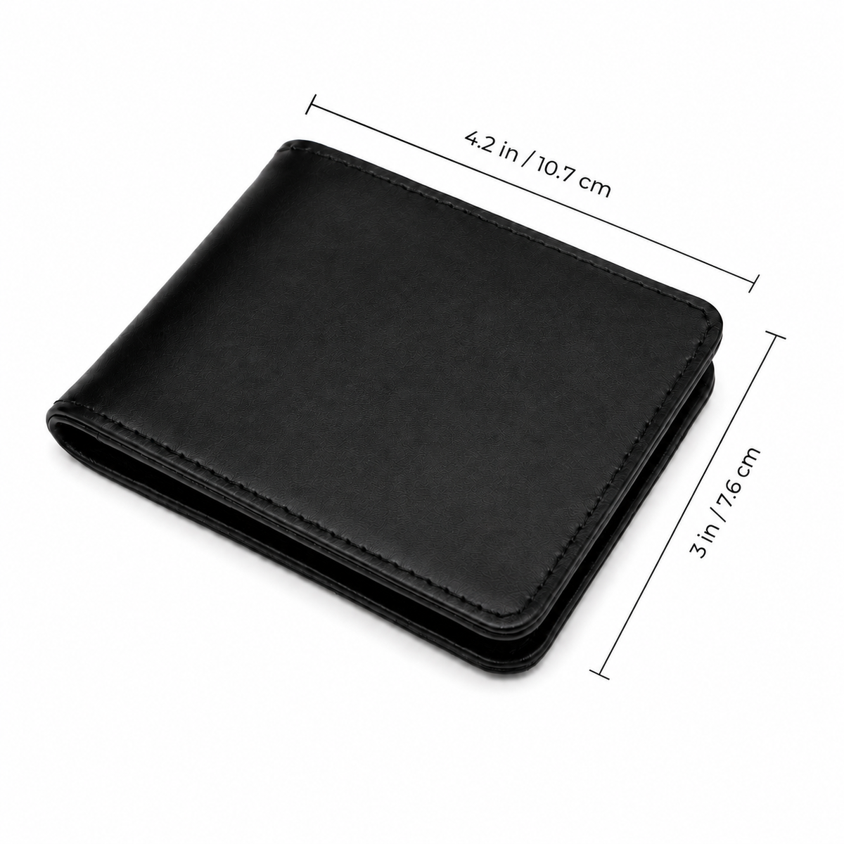 Slim Leather Card Wallet (RFID Protected) - Black