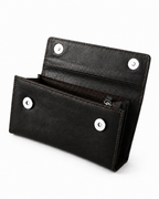 AIRA Textured Leather Trifold Clutch Wallet with Wristlet Handle