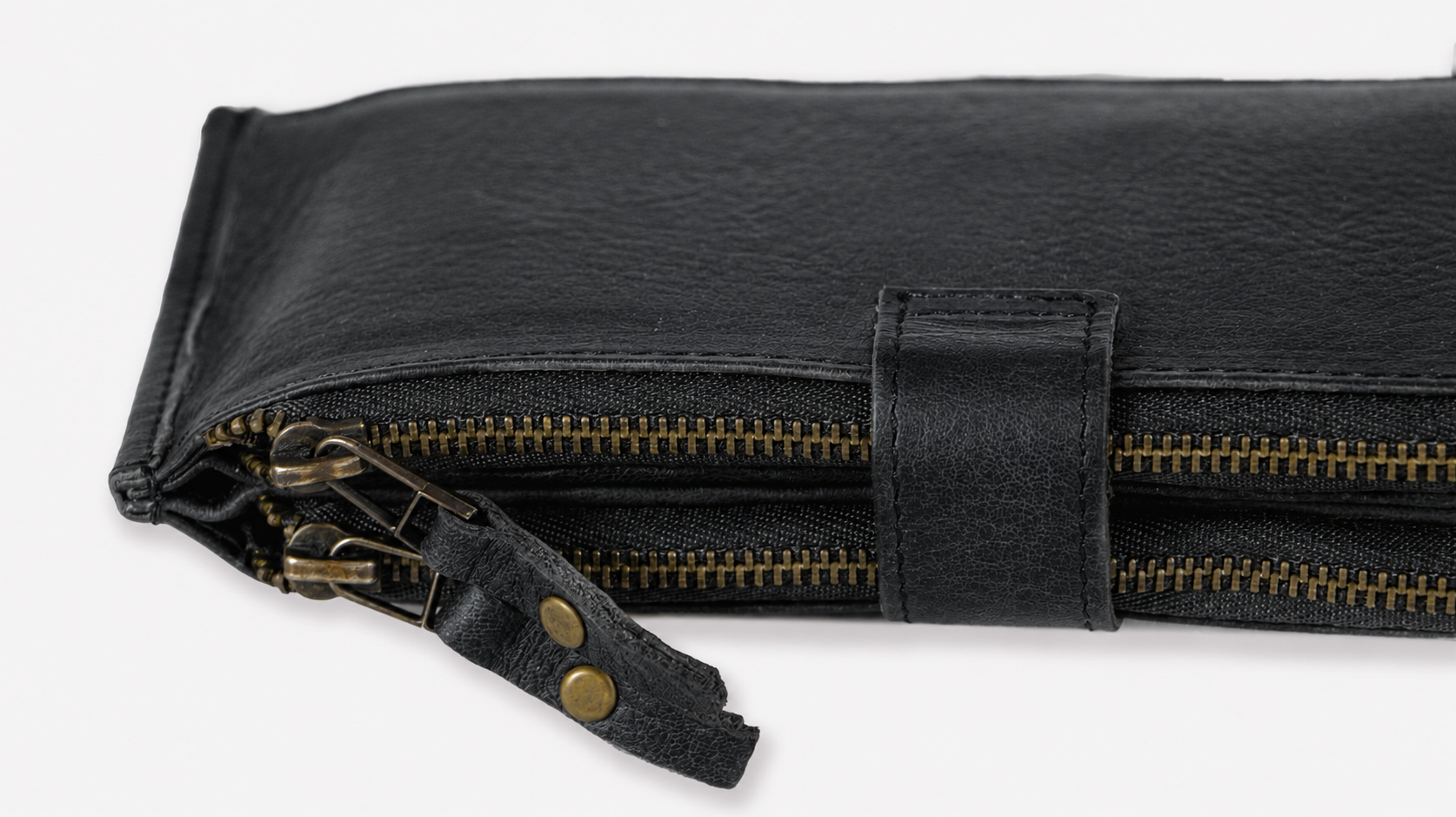 AIRA Genuine Leather RFID Long Wallet – Black