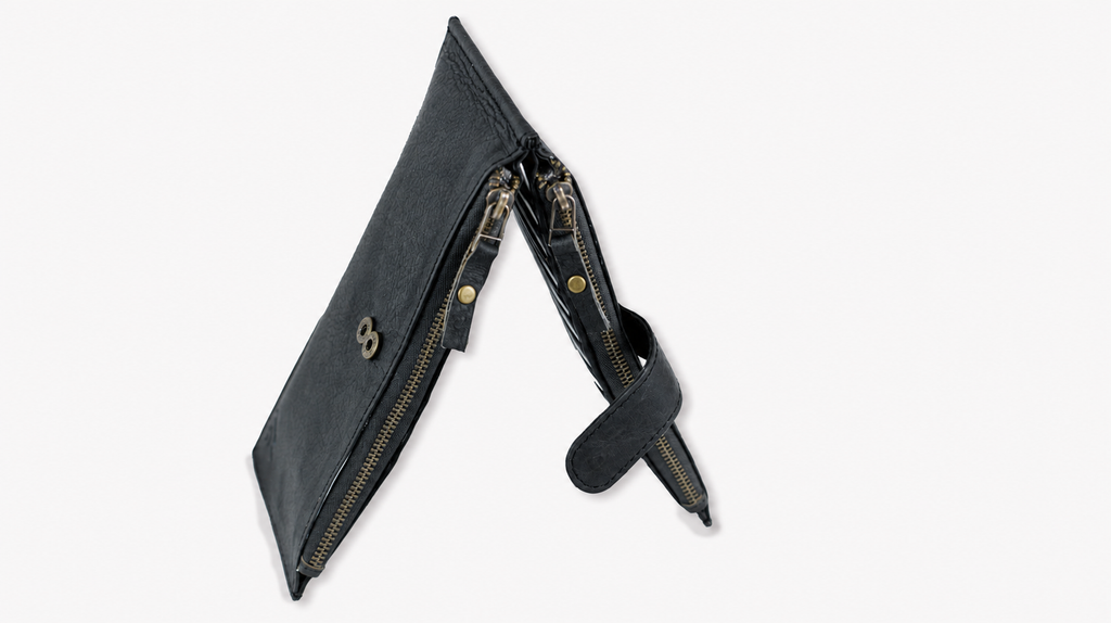 AIRA Genuine Leather RFID Long Wallet – Black