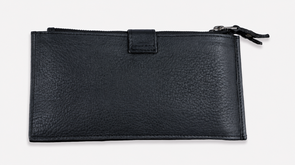 AIRA Genuine Leather RFID Long Wallet – Black