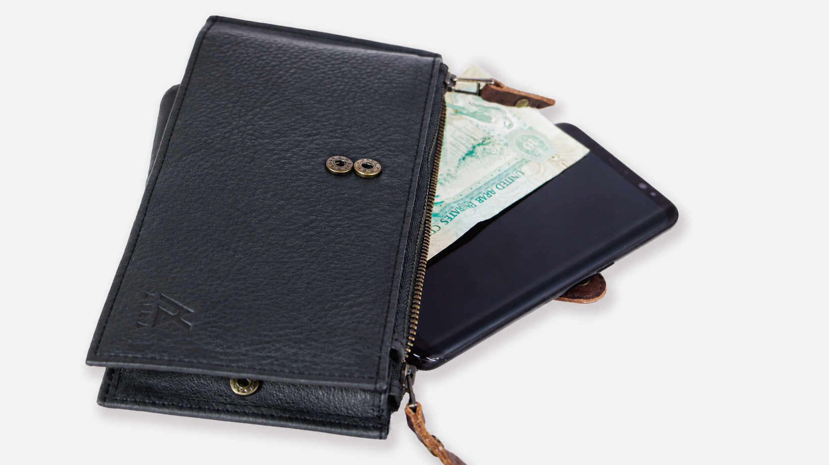 AIRA Genuine Leather RFID Long Wallet – Black