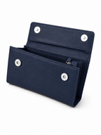 AIRA Textured Leather Trifold Clutch Wallet with Wristlet Handle