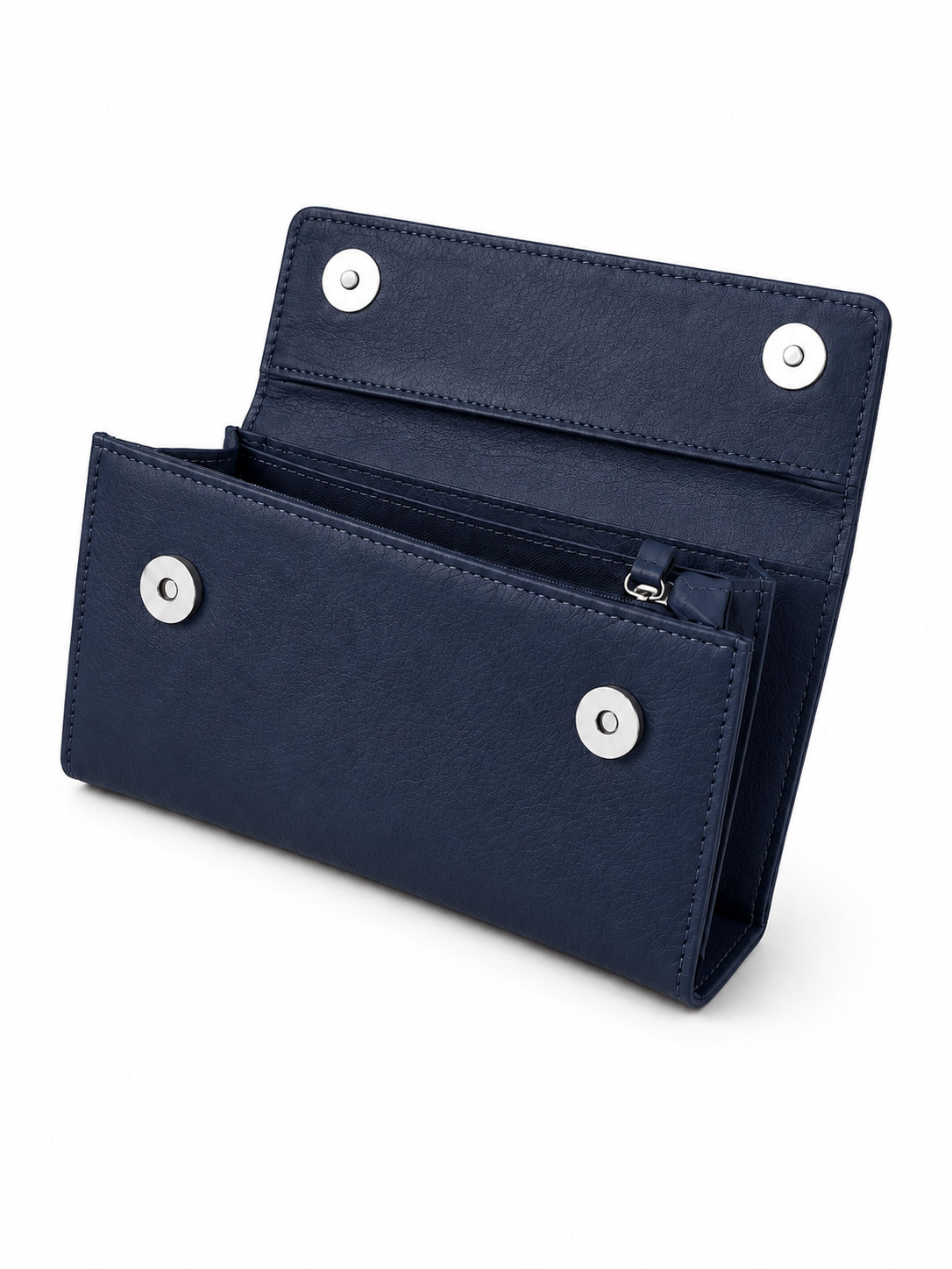 AIRA Textured Leather Trifold Clutch Wallet with Wristlet Handle