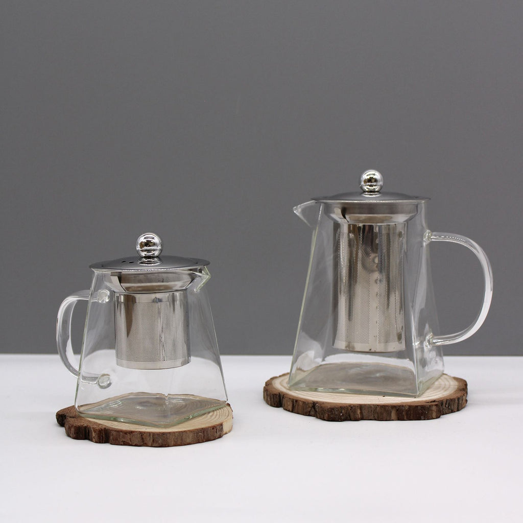 Glass Infuser Teapot - Gift Boxed - Tower Shape - 350ml