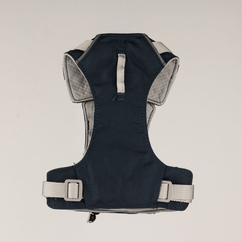 PAW - XS (2-4Kg) Dog Step-in Guardian Harness with Reflective Mesh - Rock Grey - Black Obsidian Charm