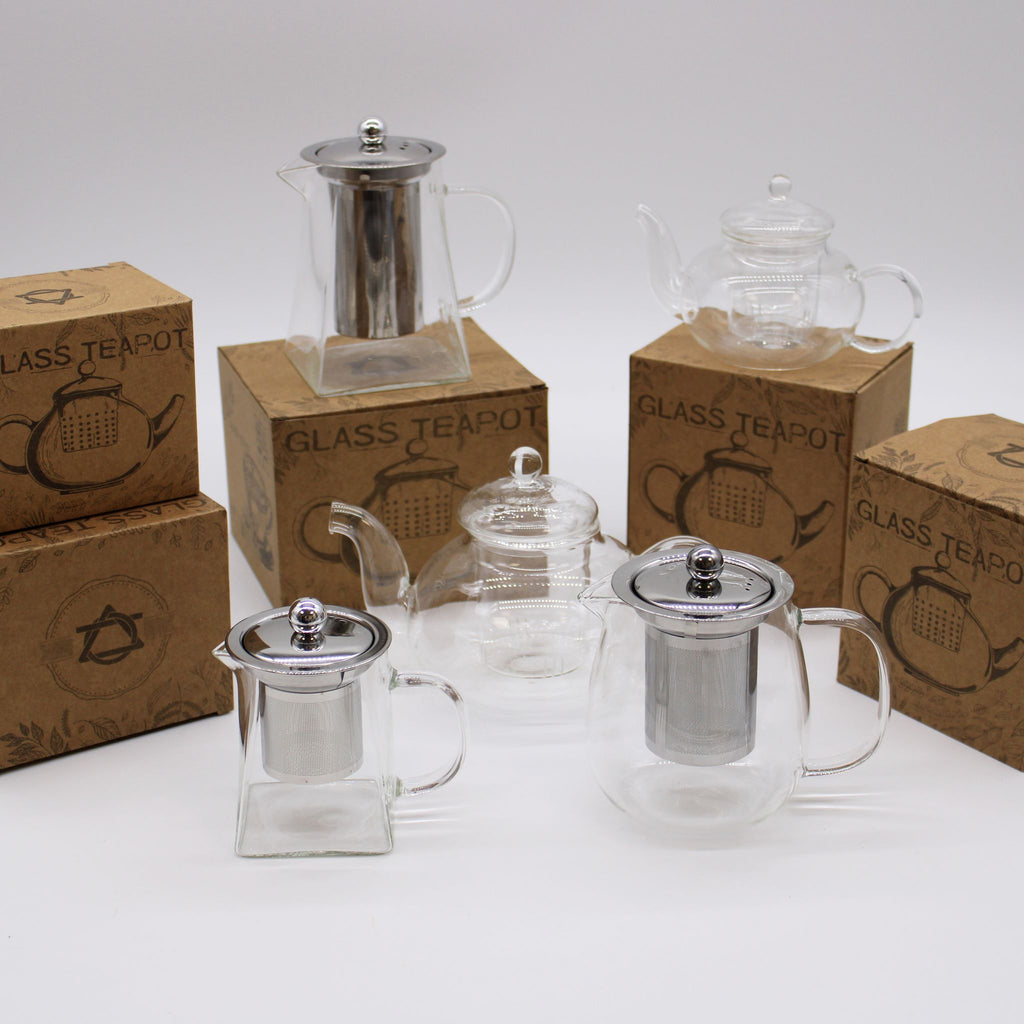 Glass Infuser Teapot - Gift Boxed - Round Pearl - 800ml