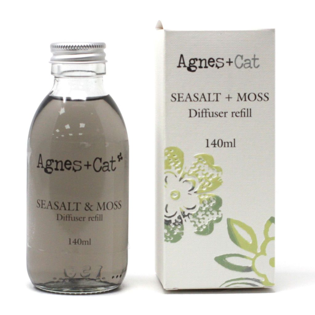 Agnes + Cat Reed Diffuser Refill - Seasalt and Moss 140ml
