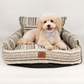 PAW Bed – Medium Sofa – Brown Stripes – 60 × 60 × 28cm