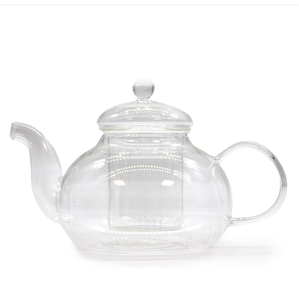 Glass Infuser Teapot - Gift Boxed - Round Pearl - 800ml