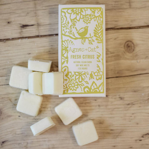 Agnes + Cat Box of 8 Wax Melts - Fresh Citrus