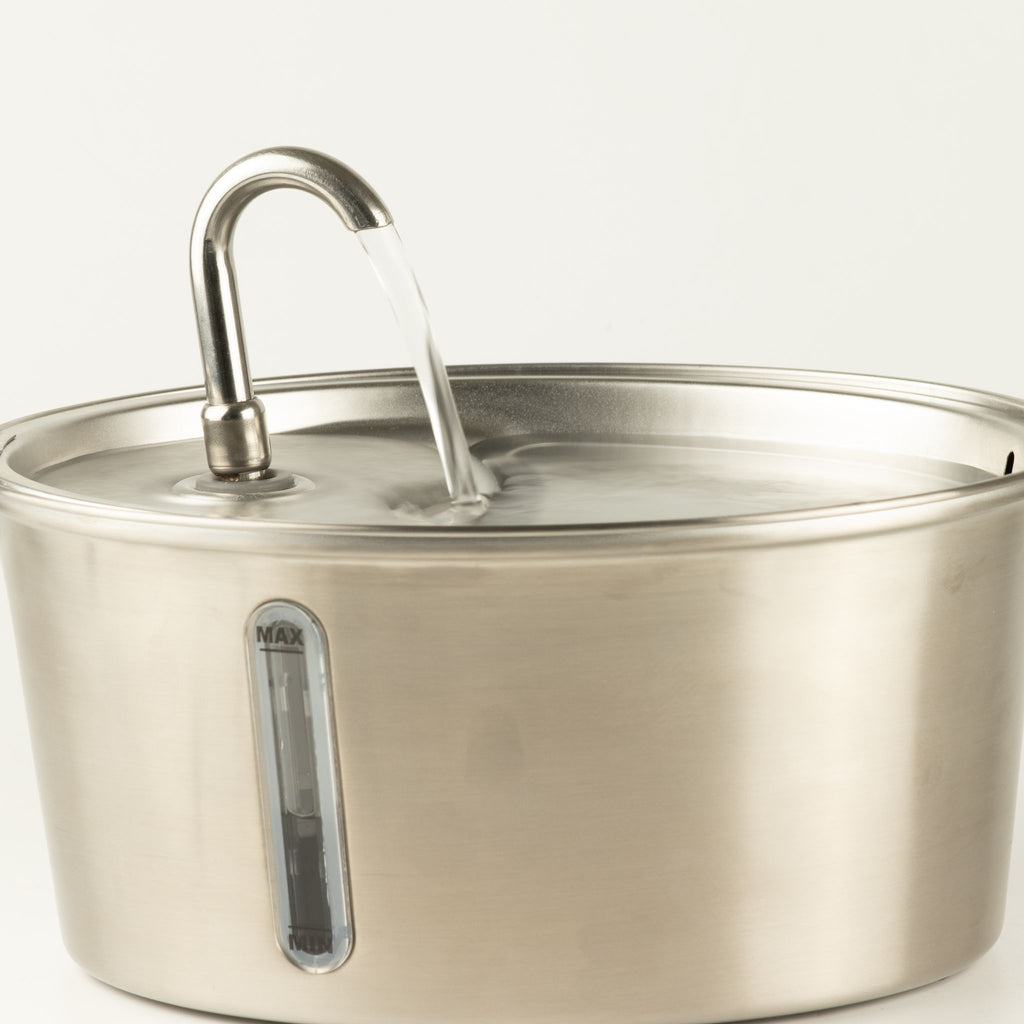 PAW Food Bowls - Electric Water Fountain 2.5 Litre - USB - Stainless Steel (304)