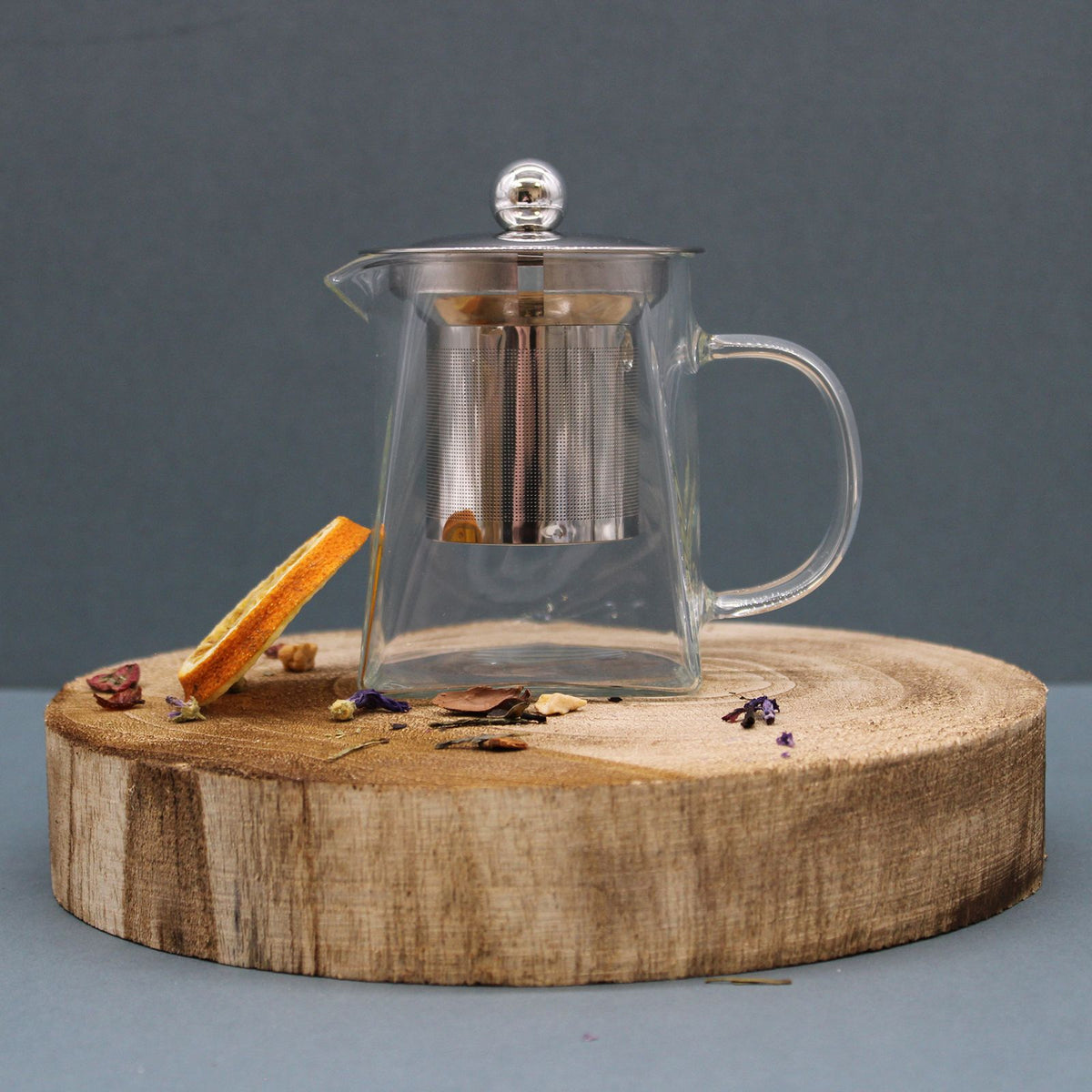 Glass Infuser Teapot - Gift Boxed - Tower Shape - 350ml