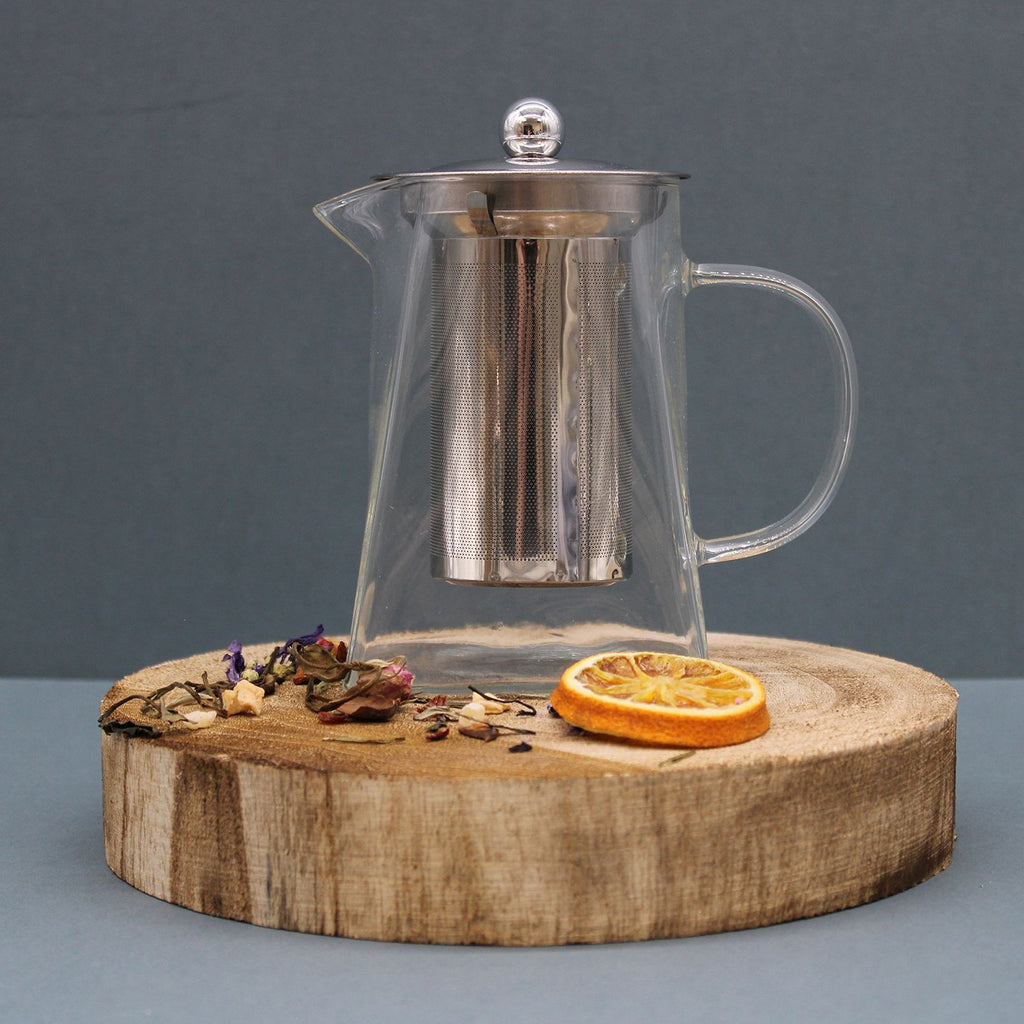 Glass Infuser Teapot - Gift Boxed - Tower Shape - 750ml