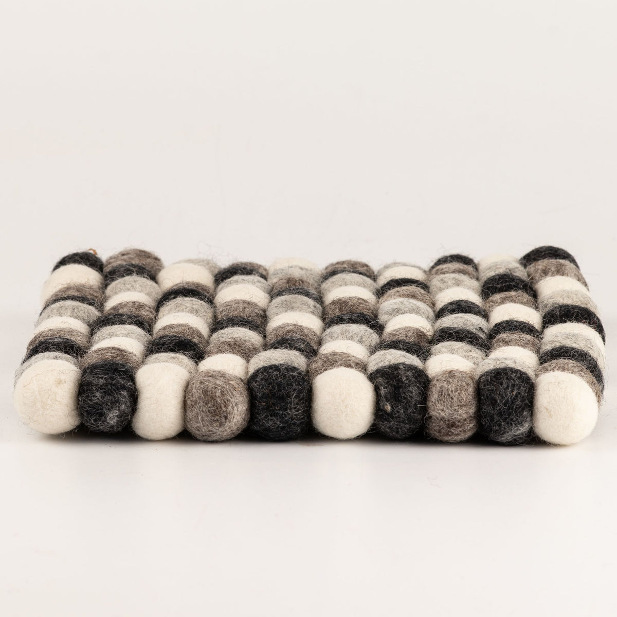 Felt Ball Square Placemat -Multi Grey Colour