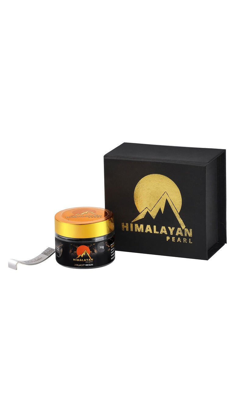 Himalayan Pearl Shilajit Resin - 50g Pure Organic Himalayan Shilajit with Fulvic Acid & Minerals